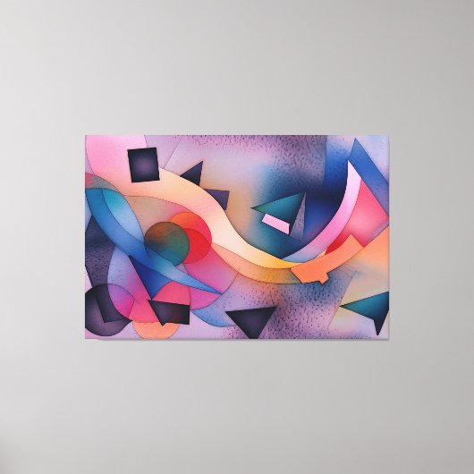 "Booten auf Wasser" Zeitgenössische Abstrakte Kuns Leinwanddruck (Vorderseite)