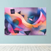 "Booten auf Wasser" Zeitgenössische Abstrakte Kuns Leinwanddruck (Insitu (Holzboden))