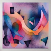 "Booten auf Wasser" Zeitgenössische Abstrakte Kuns Poster (Vorne)