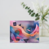 "Booten auf Wasser" Zeitgenössische Abstrakte Kuns Postkarte (Stehend Vorderseite)