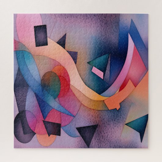 "Booten auf Wasser" Zeitgenössische Abstrakte Kuns Puzzle (Vertikal)