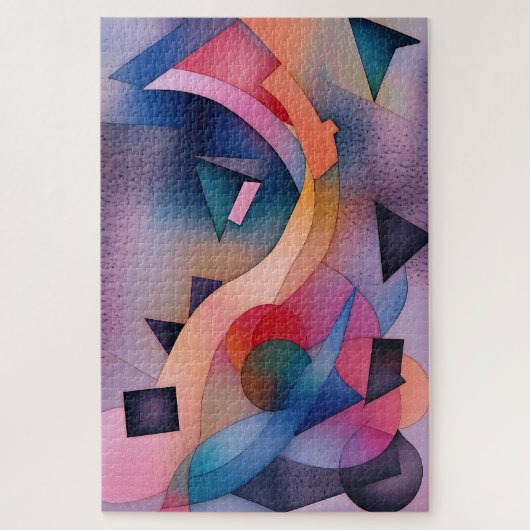 "Booten auf Wasser" Zeitgenössische Abstrakte Kuns Puzzle (Vertikal)