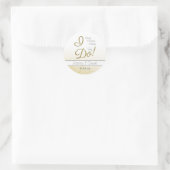 Booten, Bubbly & Bling, ich tu Gold Engagement Par Runder Aufkleber (Tasche)