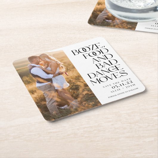 Booten Sie Essen schlechter Tanz bewegt Foto Save Rechteckiger Pappuntersetzer (angewinkelt)