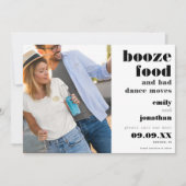 Booten Sie Essen schlechter Tanz bewegt Foto Save Save The Date (Vorderseite)