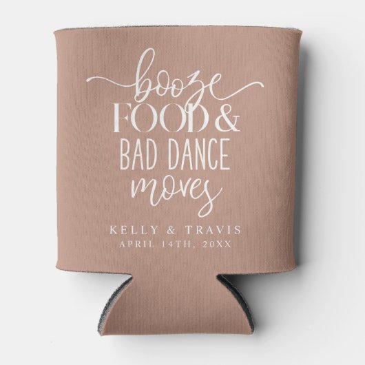 Booten Sie Essen und schlechte Tanzbewegungen Hoch Dosenkühler (Vorderseite)