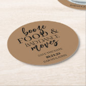 Booten Sie Lebensmittel und schlechten Tanz Save t Runder Pappuntersetzer (Angewinkelt)