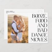 Booten Sie schlechte Tanzbewegungen Save the Date Ankündigungspostkarte (Vorne/Hinten)