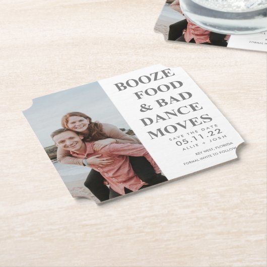 Booten Sie schlechte Tanzbewegungen Save the Date Untersetzer (angewinkelt)