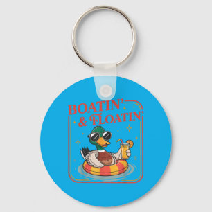 Booten und Schwimmen Lustige Ente Sungles Sommer Schlüsselanhänger
