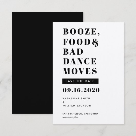 Booten von "Food Bad Dance" bewegt Chic Save the D Date (Vorne/Hinten)