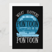 BOOTEN - Was passiert auf dem Pontoon? Einladung (Vorne/Hinten)