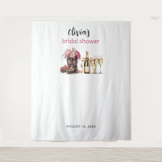 Bootet Blasen Brautparty Backdrop Foto Stand Wandteppich (Vorderseite)