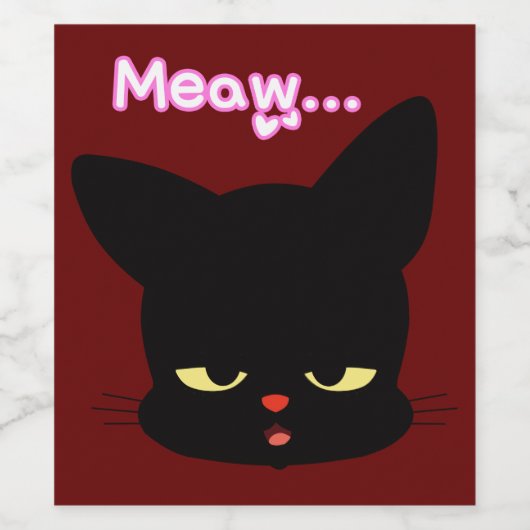 Bootet die Katze Weinetikett (Einzelnes Label)