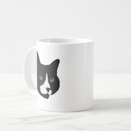 Bootet die Tuxedo-Katze Kaffeetasse (Vorderseite Links)