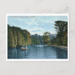 Bootfahren auf dem Rideau-Kanal, Ottawa Vintage Postkarte