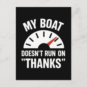 Bootfahren läuft nicht dank dem Kapitän von Funny  Feiertagspostkarte