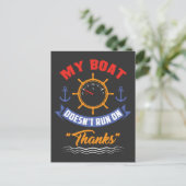 Bootfahren - Mein Boot läuft nicht dank Postkarte (Stehend Vorderseite)