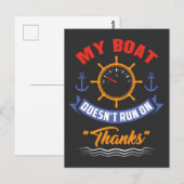 Bootfahren - Mein Boot läuft nicht dank Postkarte (Vorne/Hinten)