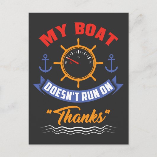 Bootfahren - Mein Boot läuft nicht dank Postkarte (Vorderseite)