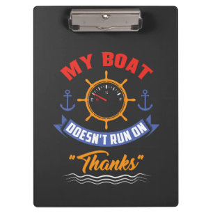 Bootfahren - Mein Boot läuft nicht mit Danke Klemmbrett