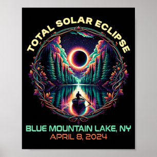 Bootfahren Totale Sonnenfinsternis Blue Mountain L Poster