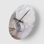 Bootfahrt auf einem norwegischen Fjord (Öl auf Runde Wanduhr (Winkel)
