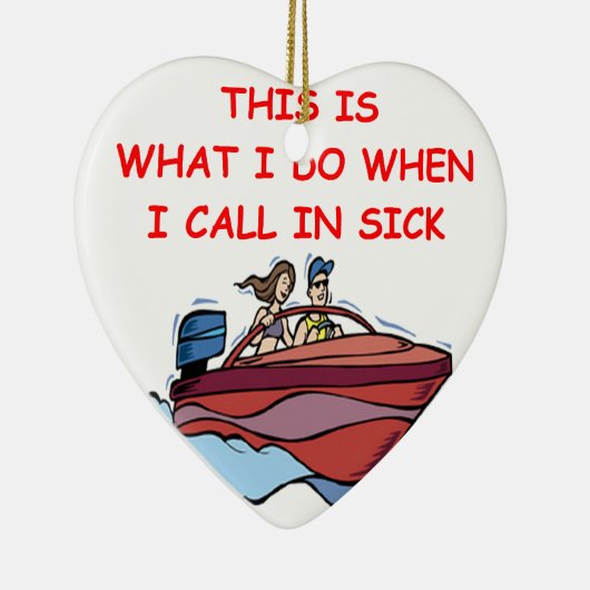 Bootfahrt Keramik Ornament (Rechts)