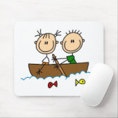 Bootfahrt-Strichmännchen Mousepad Mousepad (Mit Mouse)