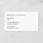 Bootfahrt-Thema-Visitenkarten Visitenkarte (Rückseite)