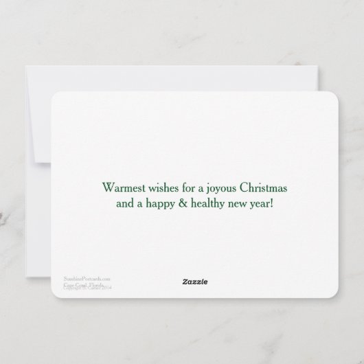 Bootfahrt-Weihnachtsmann-Weihnachtskarte Feiertagskarte (Rückseite)