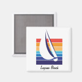Bootfarbe Square_Laguna Beach Magnet (Vorderseite/Rückseite)
