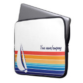 Bootfarbe Square_Sail_horizon hues_personalisiert Laptopschutzhülle (Vorderseite Links)