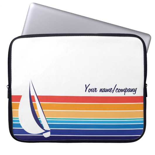 Bootfarbe Square_Sail_horizon hues_personalisiert Laptopschutzhülle (Vorderseite)