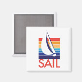 Bootfarbe Square_Sail-Magnet Magnet (Vorderseite/Rückseite)