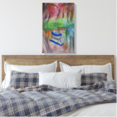 Bootfarbe Stretchierte Canvas Print Leinwanddruck (Insitu (Schlafzimmer))
