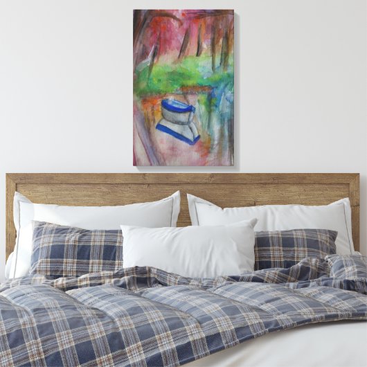 Bootfarbe Stretchierte Canvas Print Leinwanddruck (Insitu (Schlafzimmer))