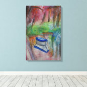 Bootfarbe Stretchierte Canvas Print Leinwanddruck (Insitu (Holzboden))