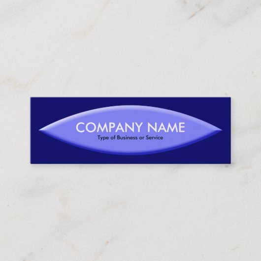 Bootform - Blau auf Deep Navy Mini Visitenkarte (Vorderseite)