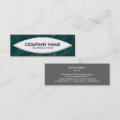 Bootform - dunkelgrüne Bürste Mini Visitenkarte (Vorne/Hinten)