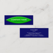 Bootform - Grün mit Deep Navy Mini Visitenkarte (Vorne/Hinten)