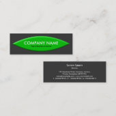 Bootform - Grün mit dunkelgrau Mini Visitenkarte (Vorne/Hinten)