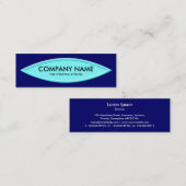 Bootform II - bleibendes Cyan der Marine Mini Visitenkarte (Vorne/Hinten)