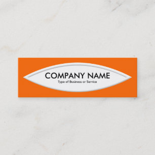 Bootform II - Weiß auf Orange Mini Visitenkarte