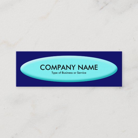 Bootform III - Blasser Cyan der Marine Mini Visitenkarte (Vorderseite)