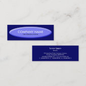 Bootform III - Blau auf Deep Navy Mini Visitenkarte (Vorne/Hinten)