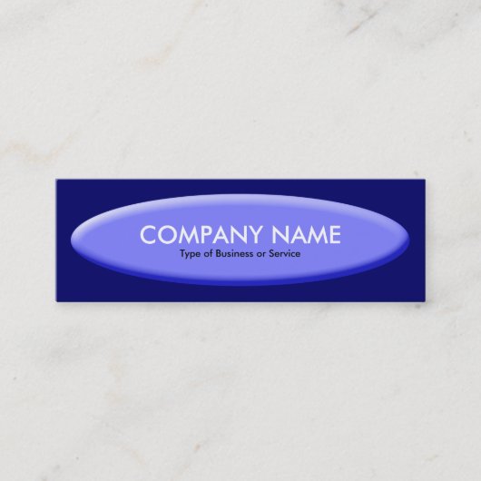 Bootform III - Blau auf Deep Navy Mini Visitenkarte (Vorderseite)