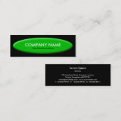 Bootform III - Grün auf schwarz Mini Visitenkarte (Vorne/Hinten)