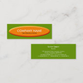 Bootform III - Orange mit Avocado Mini Visitenkarte (Vorne/Hinten)