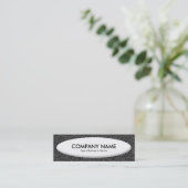 Bootform III - Random Spots - Grau auf schwarz Mini Visitenkarte (Stehend Vorderseite)